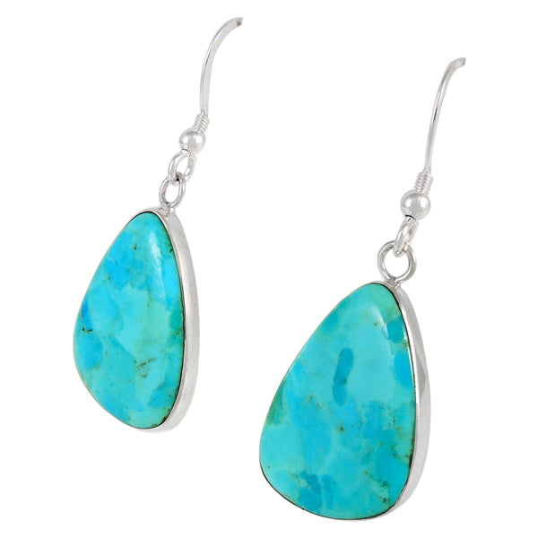 Turquoise Jewelry Drop Earrings Sterling Silver E1058-C75