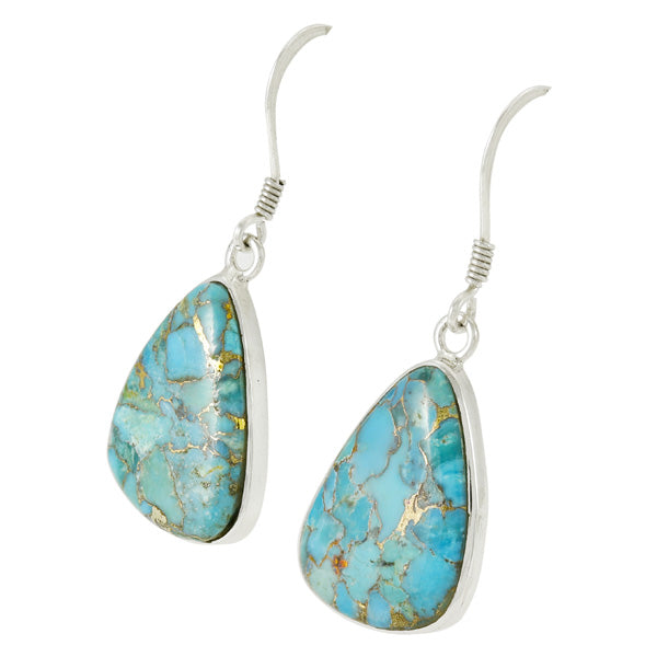 Sky Matrix Turquoise Earrings Sterling Silver E1058-C94