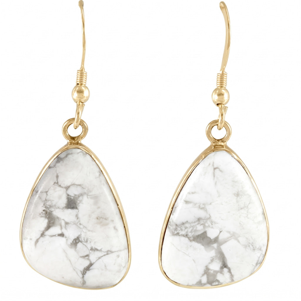 Howlite Earrings GoldCopper E1058-GB-C103