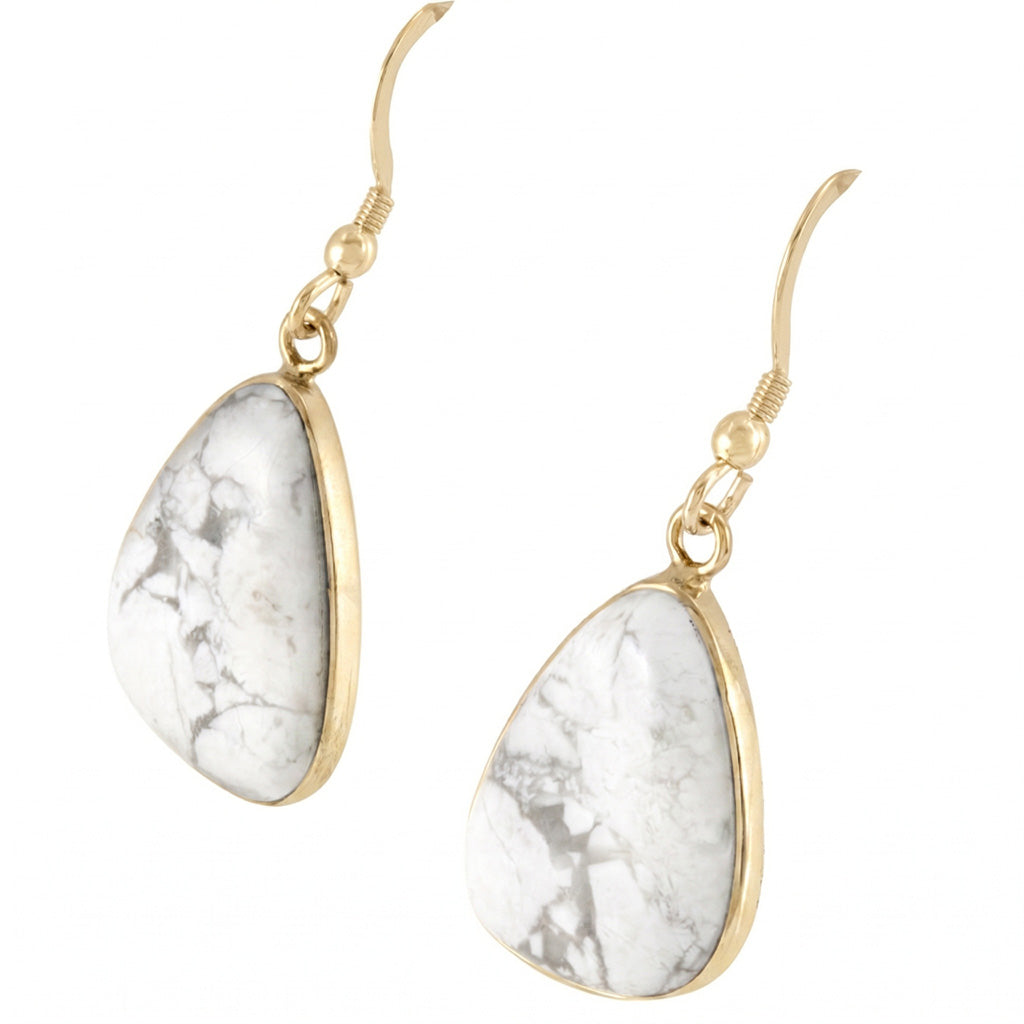Howlite Earrings GoldCopper E1058-GB-C103