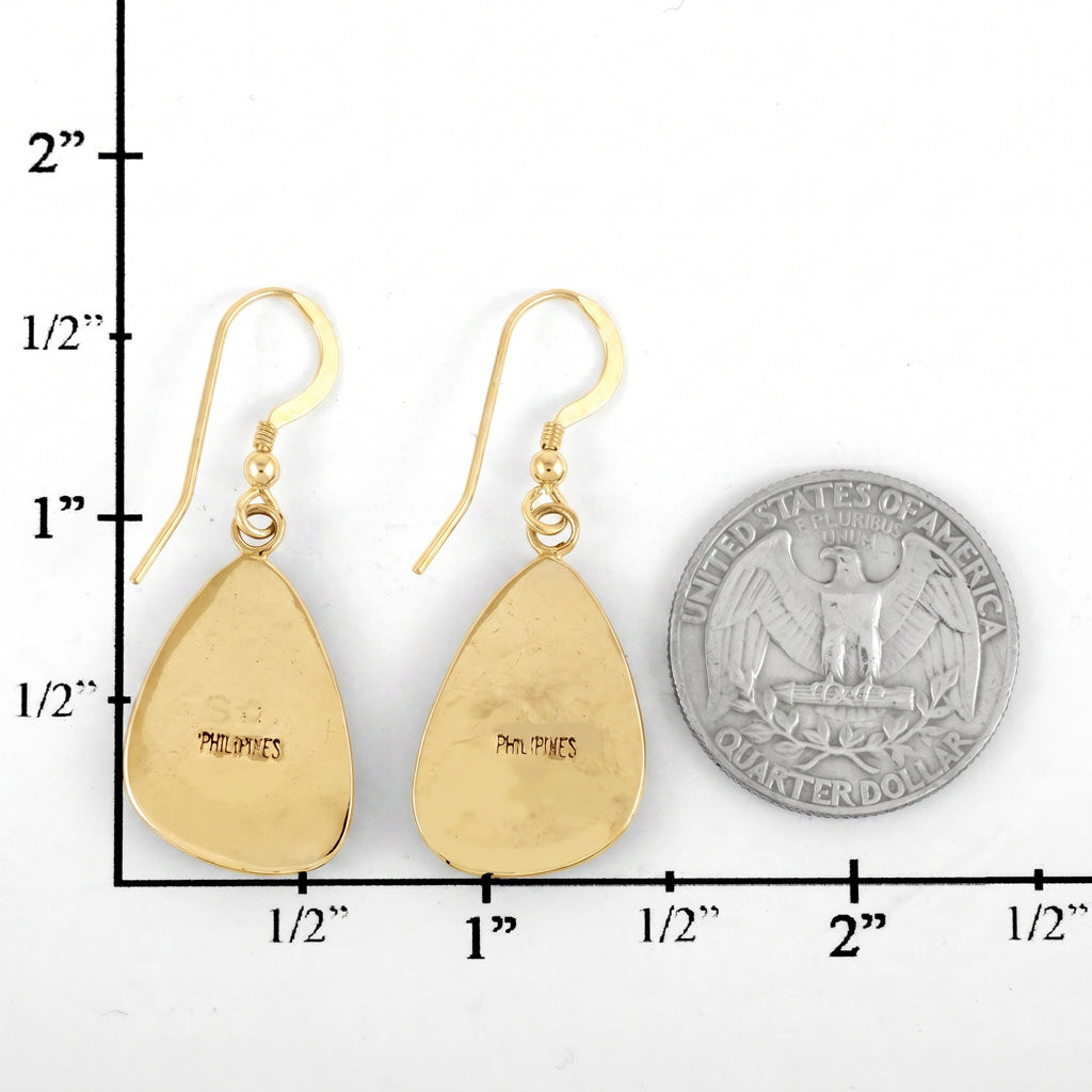 Howlite Earrings GoldCopper E1058-GB-C103