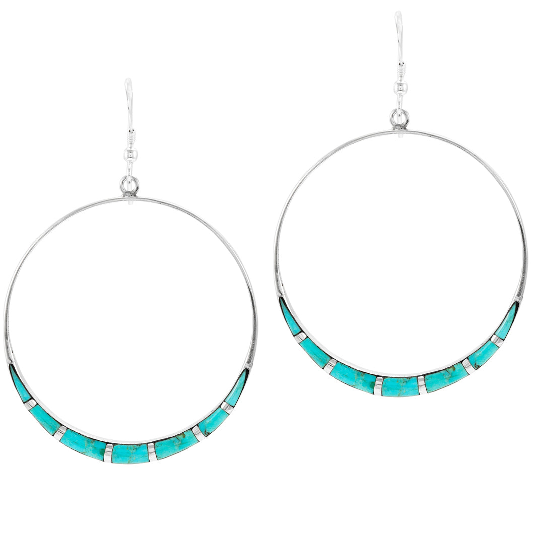 Turquoise Earrings Sterling Silver E1064-C05