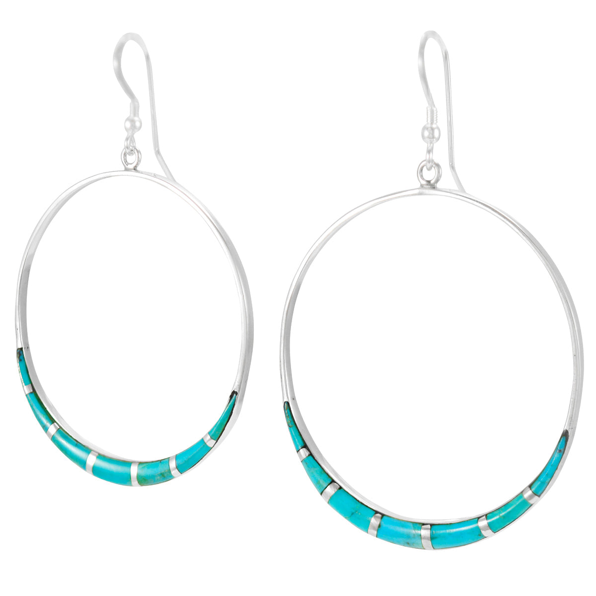 Turquoise Earrings Sterling Silver E1064-C05