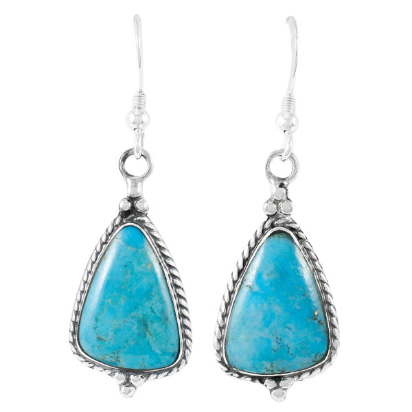 Sterling Silver Earrings  Turquoise E1065-MED-C75