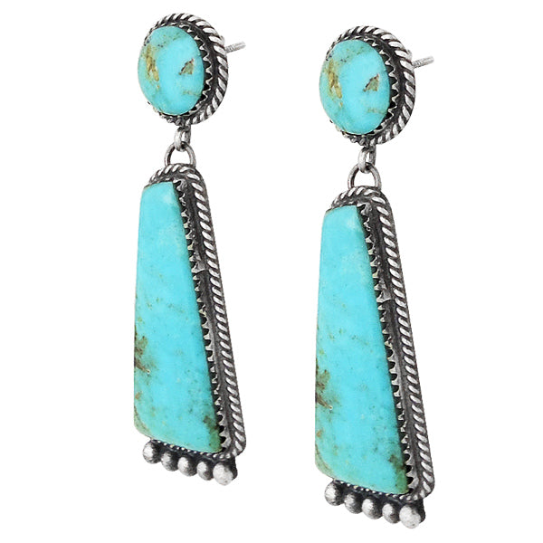 Turquoise Earrings Sterling Silver E1066-C75