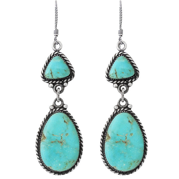 Turquoise Earrings Sterling Silver E1067-C75