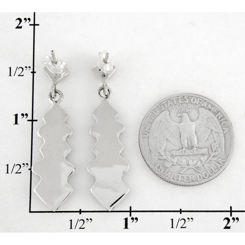 FINAL CLEARANCE - Turquoise Earrings SilveryCopper™ E1069-SM-SB-C75
