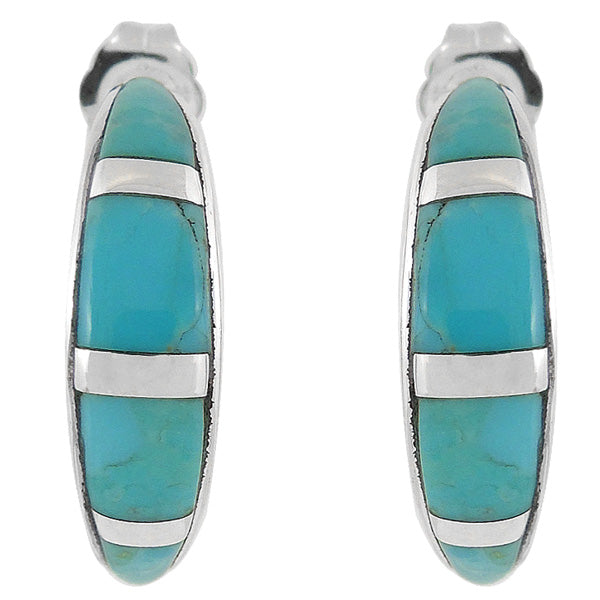 Turquoise Earrings Sterling Silver E1072-C05