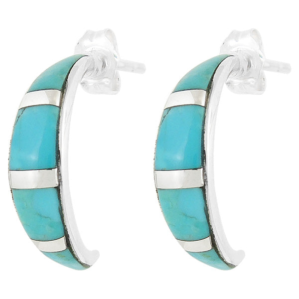 Turquoise Earrings Sterling Silver E1072-C05