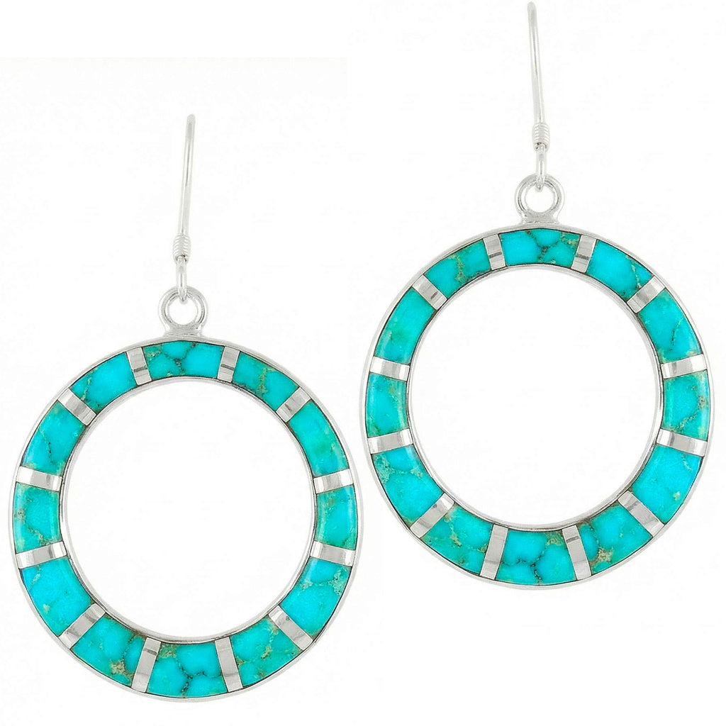 Turquoise Earrings SilverBronzé E1074-SB-C05