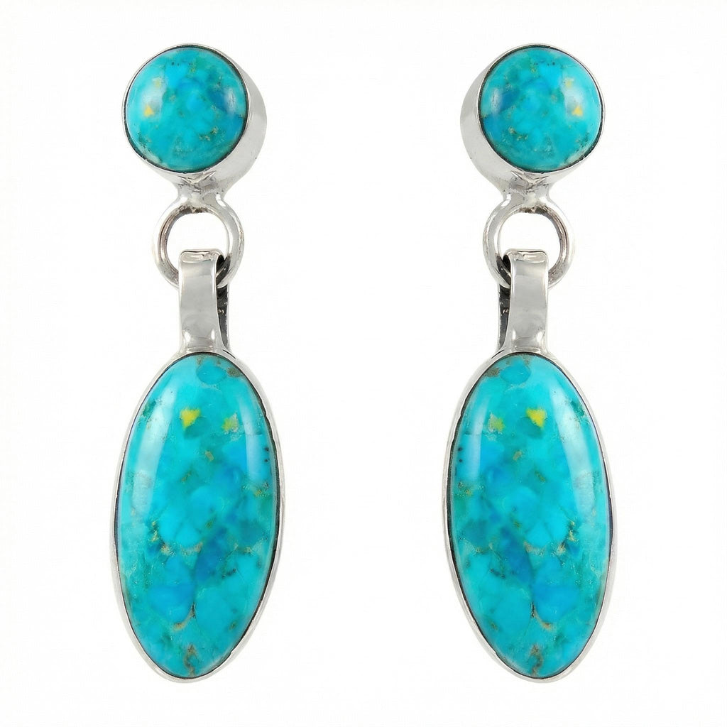 Sterling Silver Earrings Turquoise E1080-C75