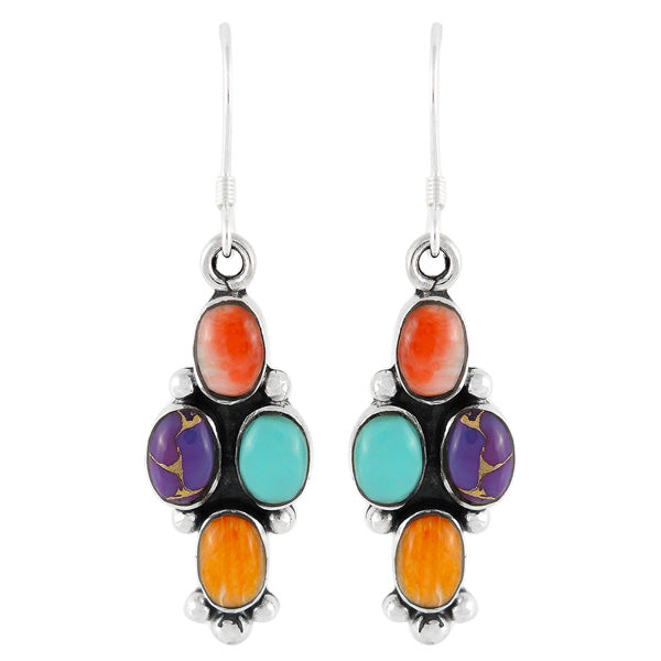 Multicolor Earrings Sterling Silver E1081-C71