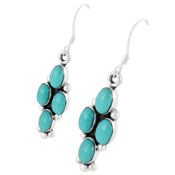 Turquoise Earrings Sterling Silver E1081-C75