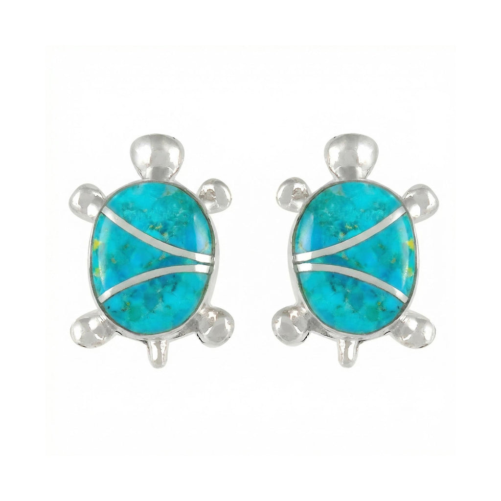 Turtle Turquoise Earrings SilverBronzé E1083-SB-C05