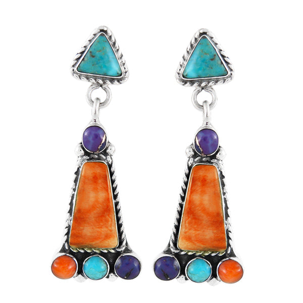 Multicolor Earrings Sterling Silver E1085-C71