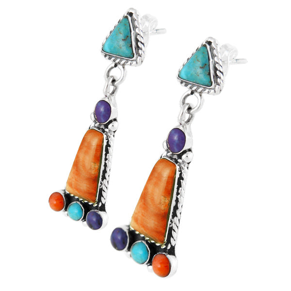 Multicolor Earrings Sterling Silver E1085-C71
