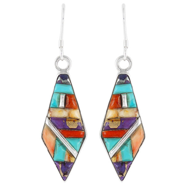 Multicolor Earrings Sterling Silver E1092-C51
