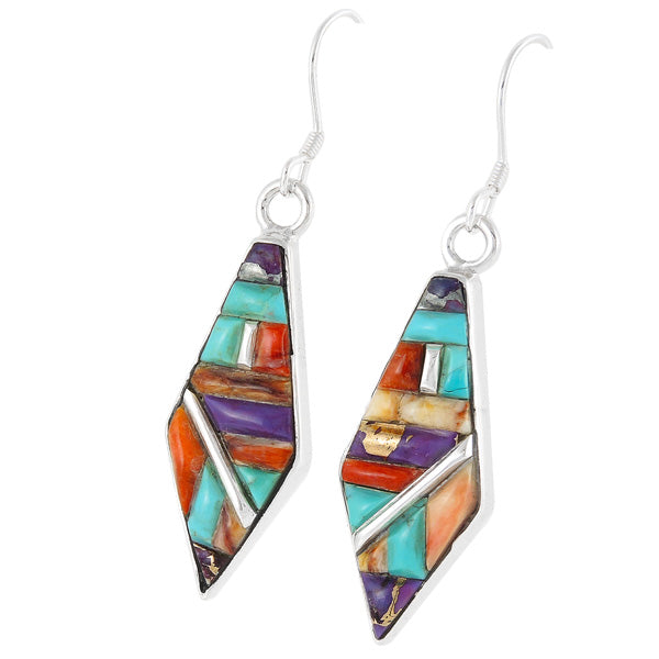 Multicolor Earrings Sterling Silver E1092-C51