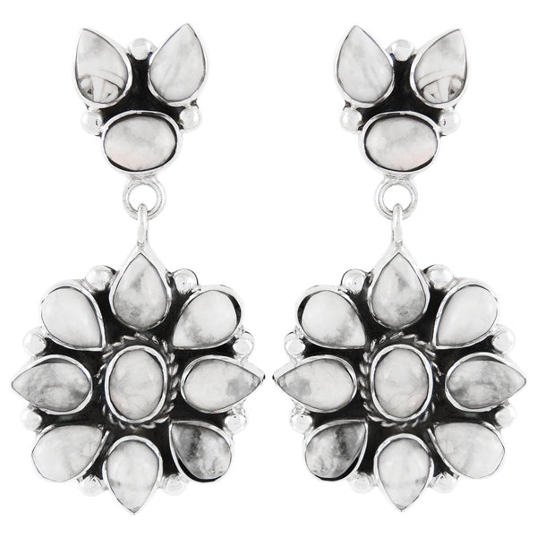 Howlite Earrings Sterling Silver E1099-C103