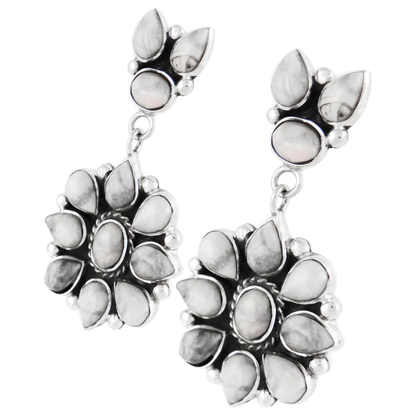 Howlite Earrings Sterling Silver E1099-C103