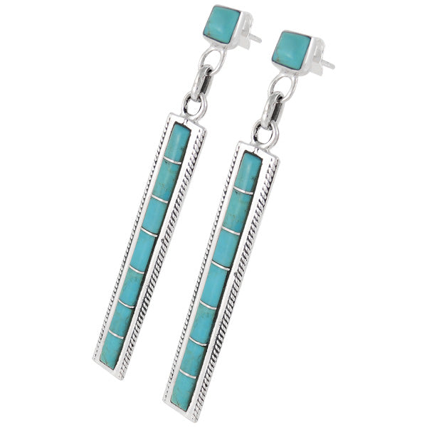 Turquoise Earrings Sterling Silver E1360-C05