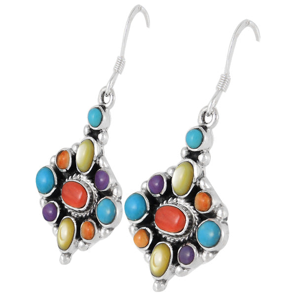 Multicolor Earrings Sterling Silver E1102-C71