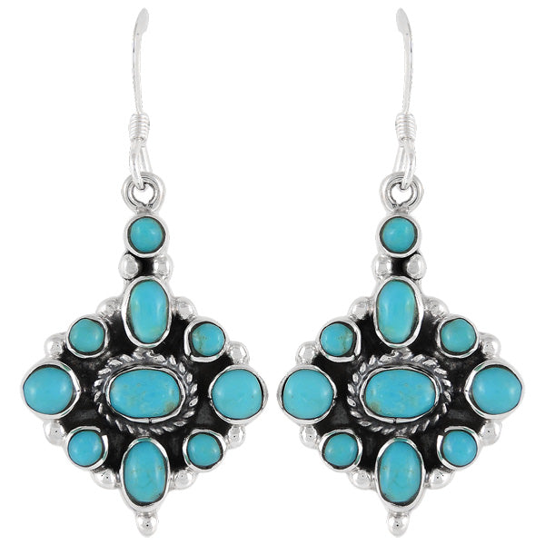Turquoise Jewelry Earrings Sterling Silver E1102-C75