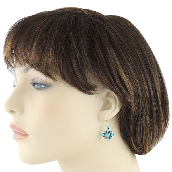 Turquoise Jewelry Earrings Sterling Silver E1102-C75