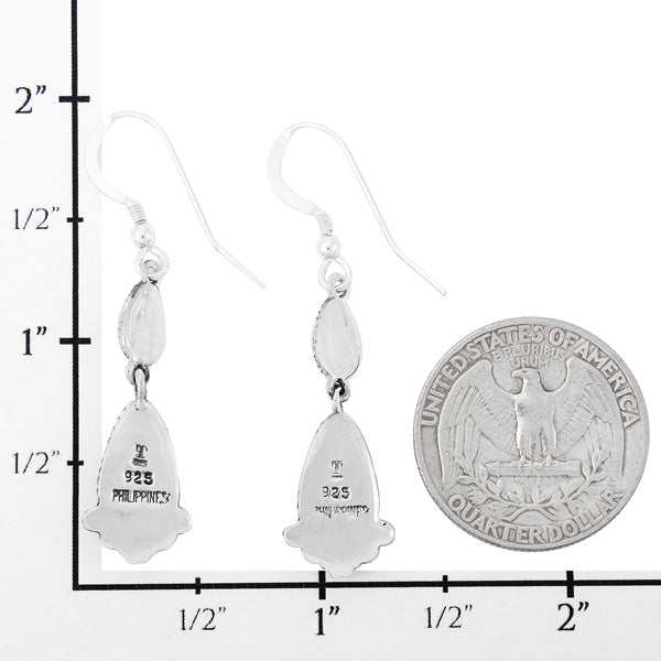 Turquoise Pendant & Earrings Set Sterling Silver PE4065-C75