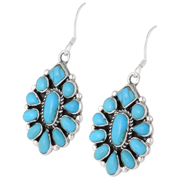 Turquoise Earrings Sterling Silver E1110-C75