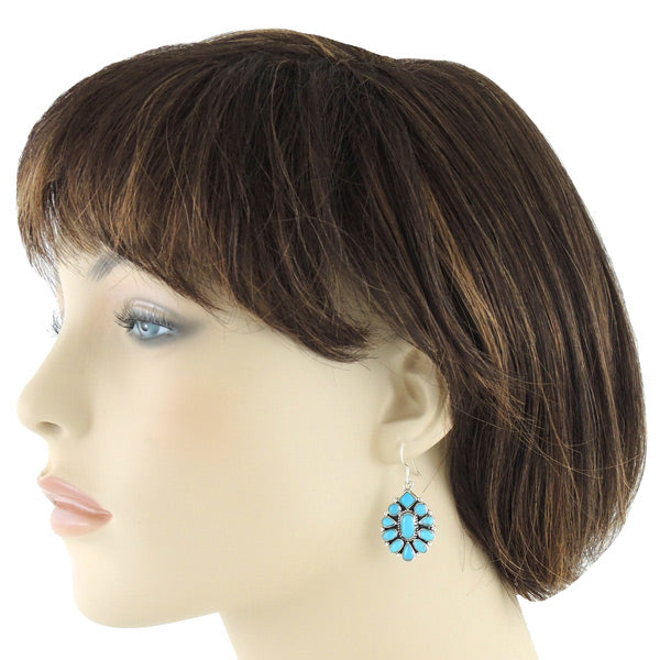 Turquoise Earrings Sterling Silver E1110-C75