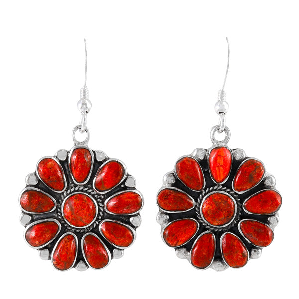 Coral Earrings Sterling Silver E1112-C74