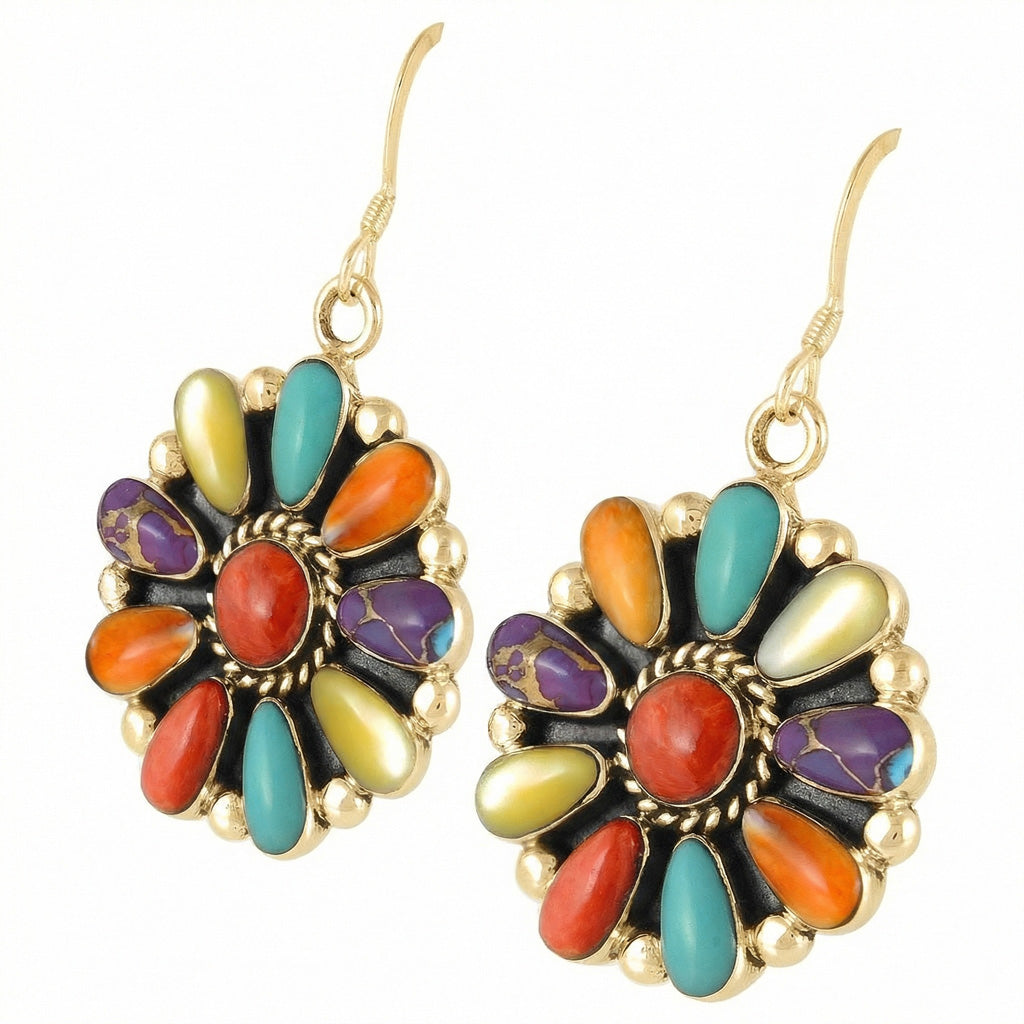 Multi Gemstone Earrings GoldCopper™ E1112-GB-C71
