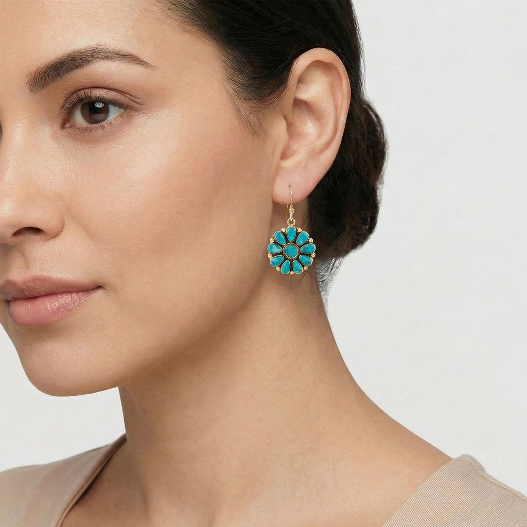 Turquoise Earrings GoldCopper™ E1112-GB-C75
