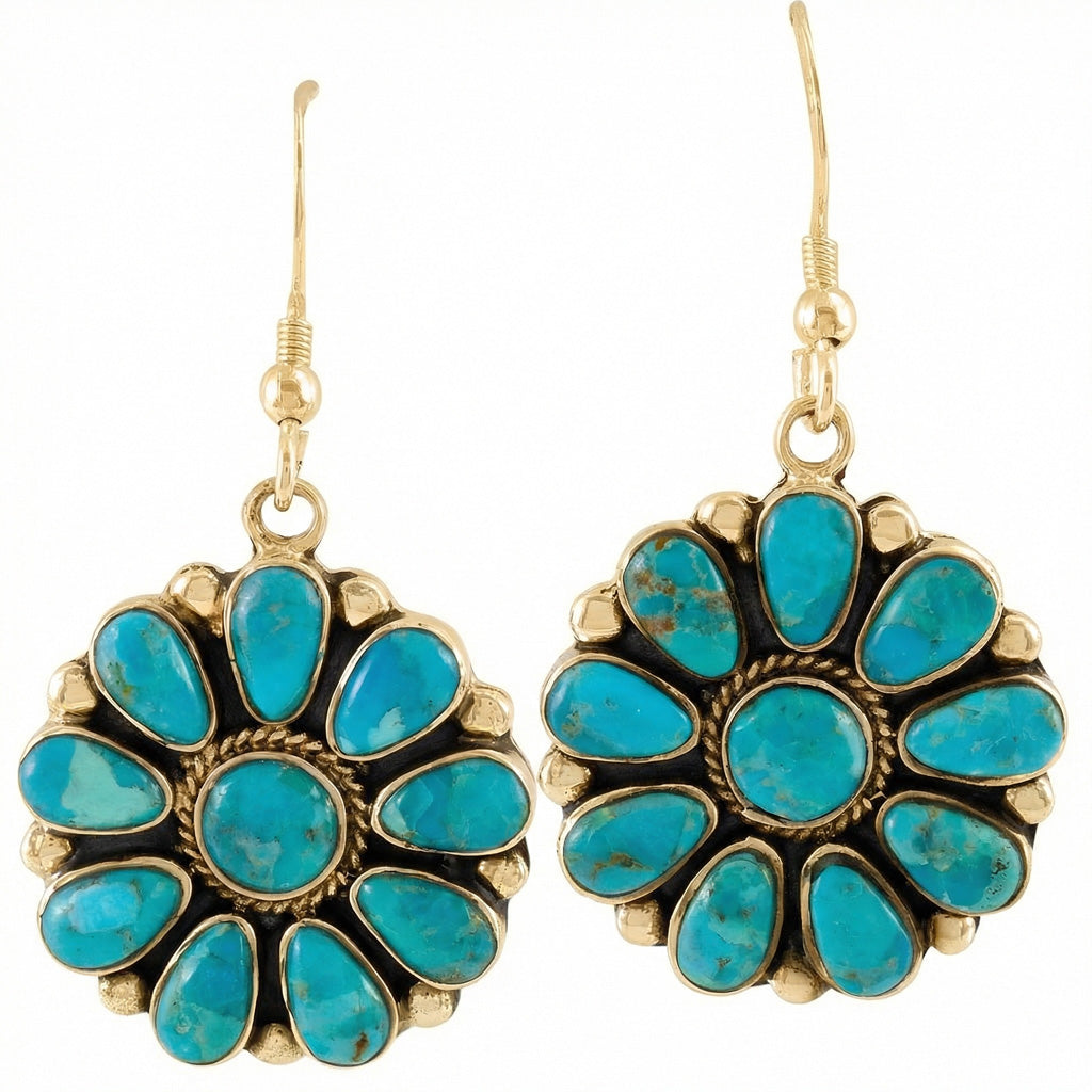 Turquoise Earrings GoldCopper™ E1112-GB-C75