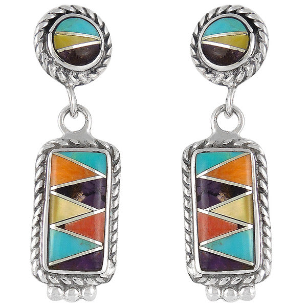 Multicolor Earrings Sterling Silver E1118-C01