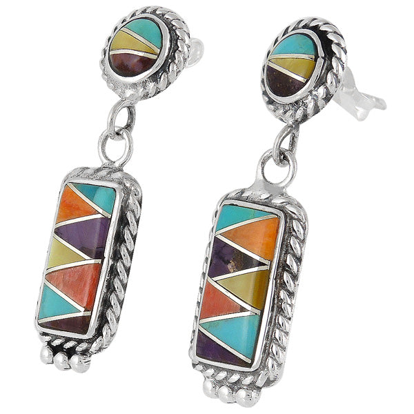 Multicolor Earrings Sterling Silver E1118-C01