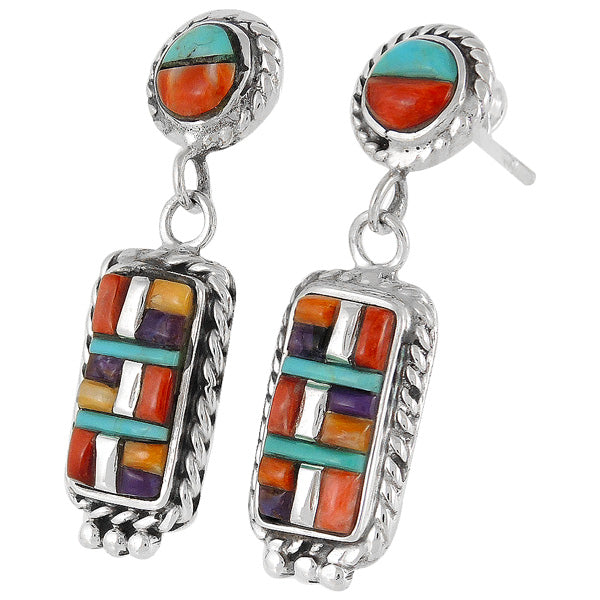 Multicolor Earrings Sterling Silver E1118-C51