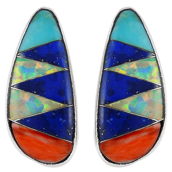 Multicolor Earrings Sterling Silver E1125-C01