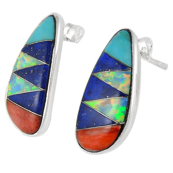 Multicolor Earrings Sterling Silver E1125-C01