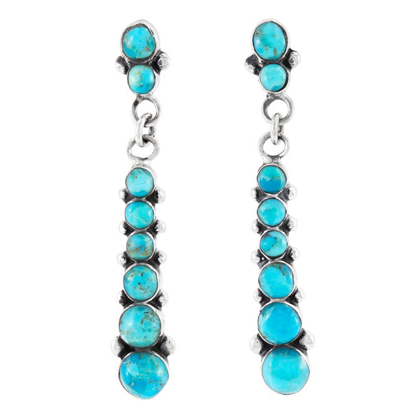 Sterling Silver Earrings Turquoise E1126-C05