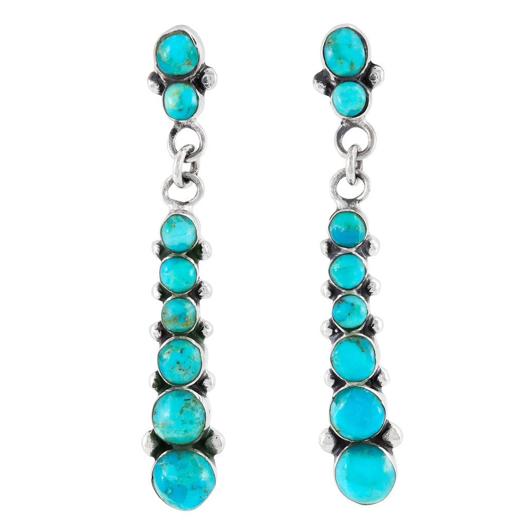 Turquoise Earrings SilverBronzé E1126-SB-C75