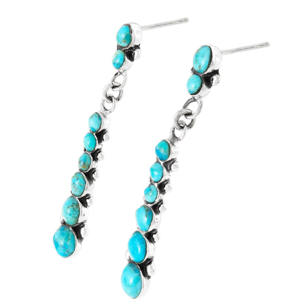 Sterling Silver Earrings Turquoise E1126-C05