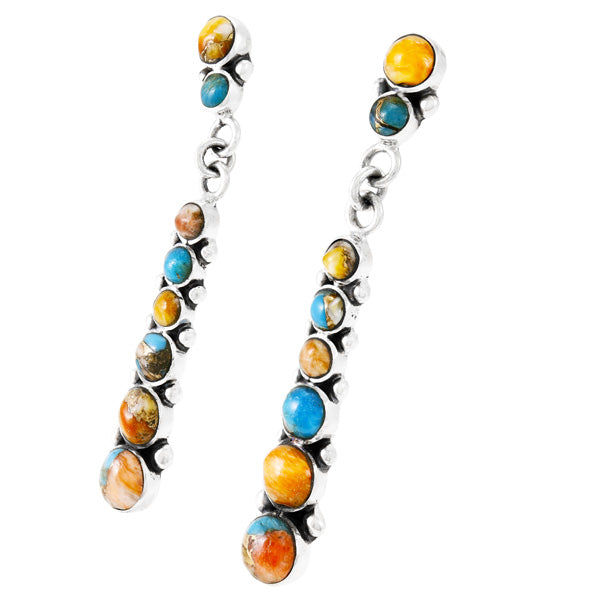 Spiny Turquoise Earrings Sterling Silver E1126-C89
