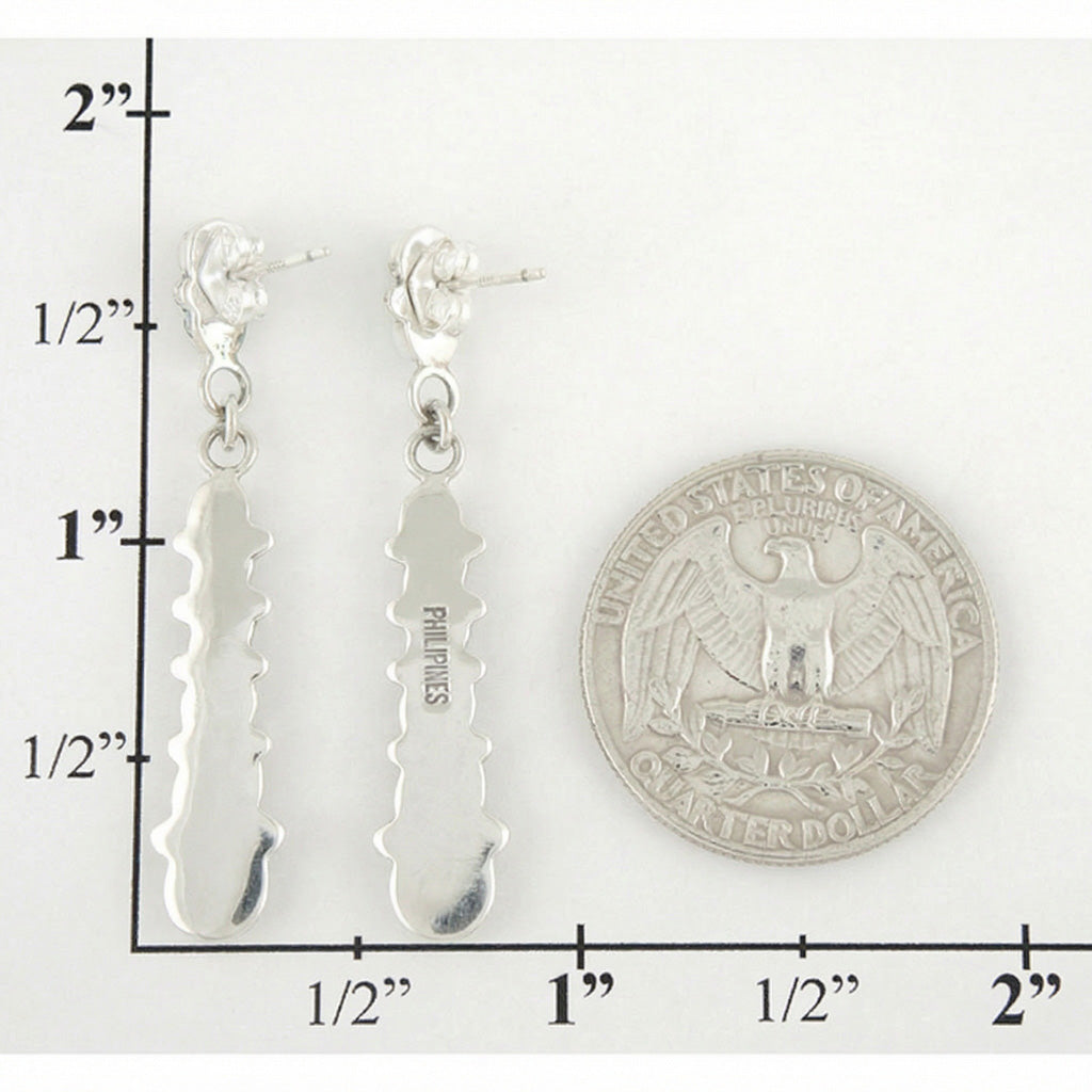 Turquoise Earrings SilverBronzé E1126-SB-C75