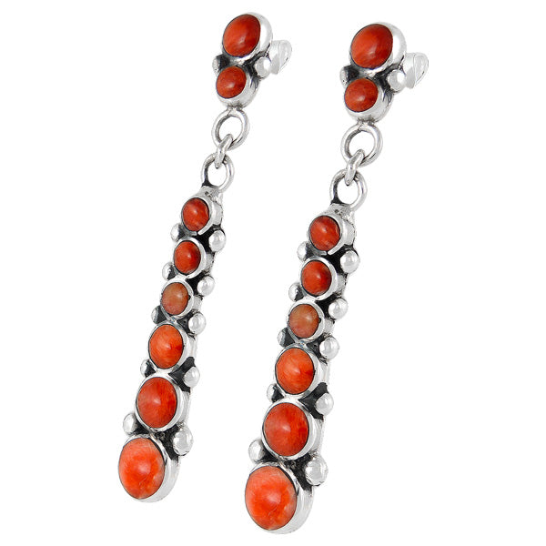 Spiny Oyster Earrings Sterling Silver E1126-C08