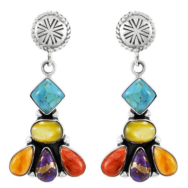 Multicolor Earrings Sterling Silver E1132-C71