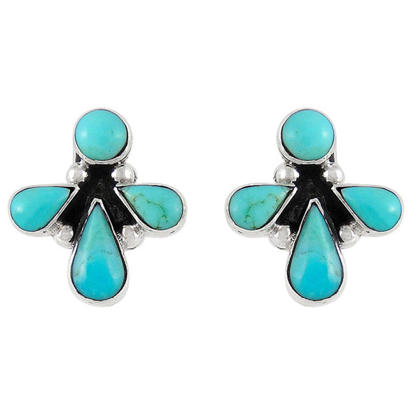 Sterling Silver Earrings Turquoise E1273-C75