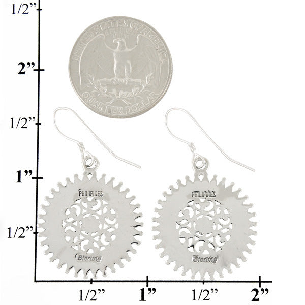 Sterling Silver Flower Earrings Multicolor E1138-C71