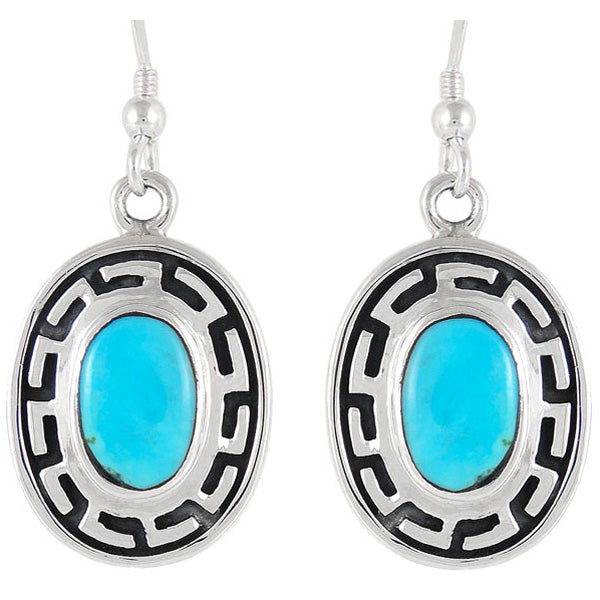 Turquoise Jewelry Earrings Sterling Silver E1140-C75